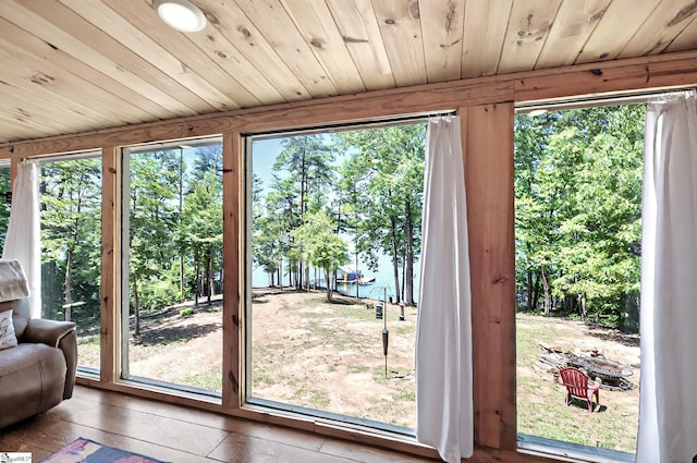 261 Joann Cir, Fair Play, SC 29643 - doorway to outside with wooden ceiling and plenty of natural light