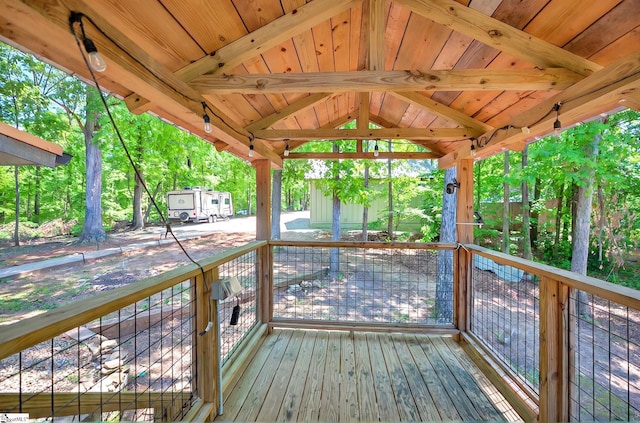 261 Joann Cir, Fair Play, SC 29643 - wooden terrace with an outbuilding