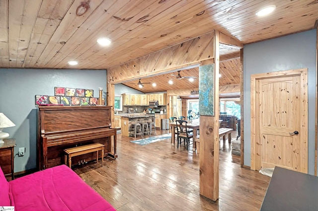 261 Joann Cir, Fair Play, SC 29643 - interior space with wood ceiling and hardwood / wood-style floors
