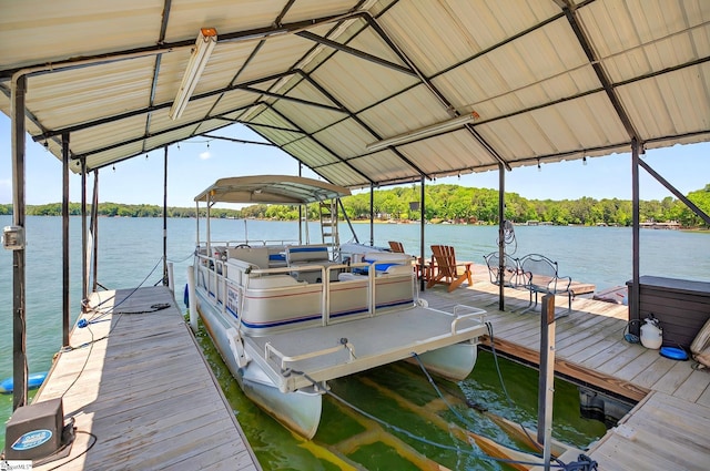 261 Joann Cir, Fair Play, SC 29643 - dock area featuring boat lift and a water view
