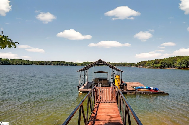 261 Joann Cir, Fair Play, SC 29643 - dock area with boat lift and a water view