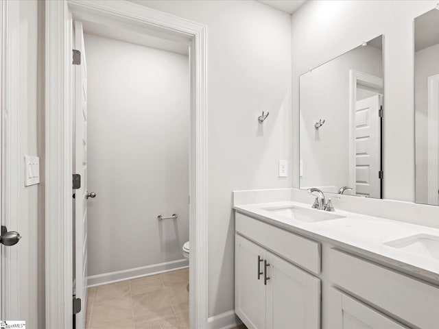 122 Arrow Ct, Greer, SC 29651 - bathroom featuring toilet and double vanity