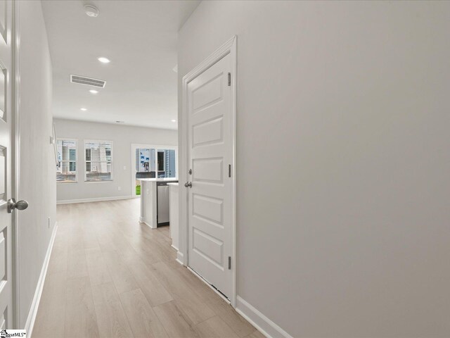 124 Arrow Ct, Greer, SC 29651 - corridor with light wood-style flooring and recessed lighting