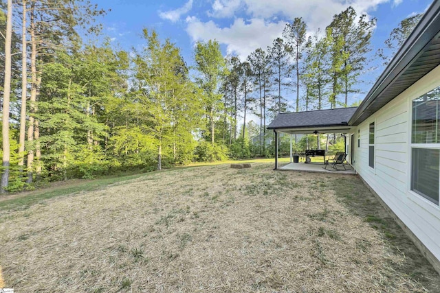 555 Canewood Ln, Campobello, SC 29322 - view of yard featuring a patio area and ceiling fan