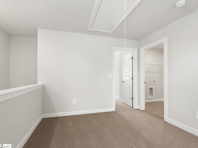 126 Arrow Ct, Greer, SC 29651 - unfurnished room featuring attic access, a smoke detector, and carpet