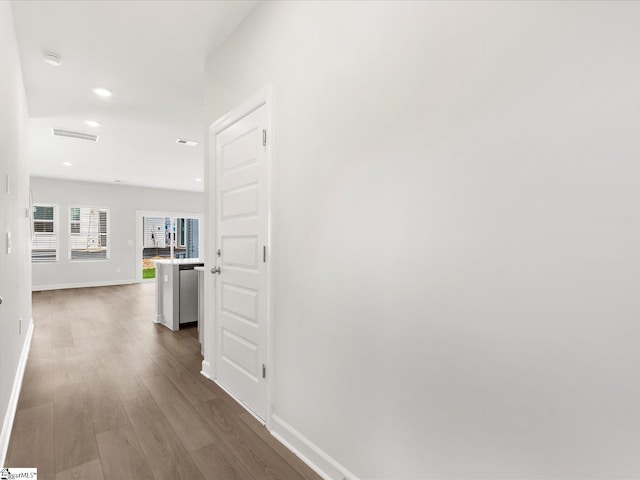 126 Arrow Ct, Greer, SC 29651 - hallway featuring wood finished floors and recessed lighting
