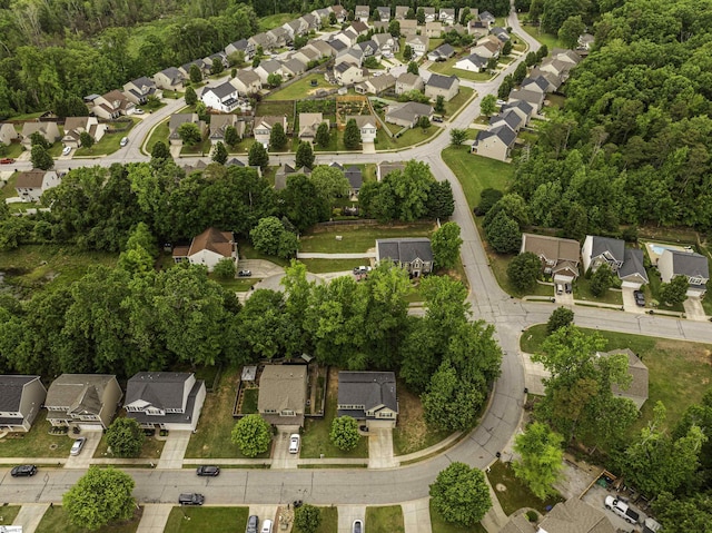 bird's eye view featuring a residential view