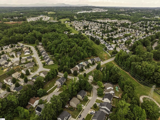 drone / aerial view with a residential view