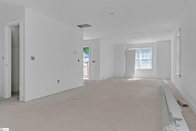 view of spare room