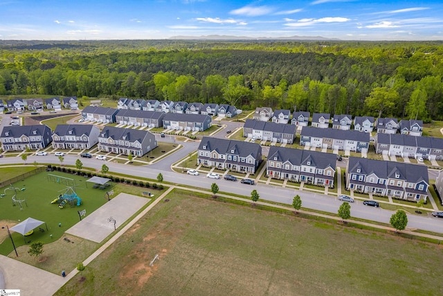 173 Dalmatian Dr, Spartanburg, SC 29307 - bird's eye view with a wooded view and a residential view