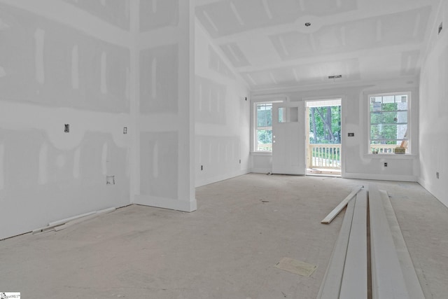view of spare room