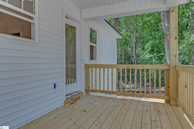 view of wooden deck