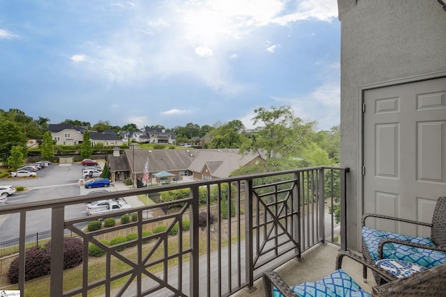 balcony with a residential view