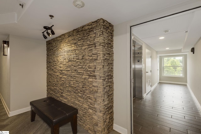 hallway with baseboards