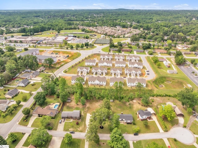 5 Huntley Castle Ct, Taylors, SC 29687 - birds eye view of property featuring a forest view and a residential view