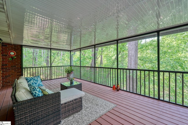 view of sunroom