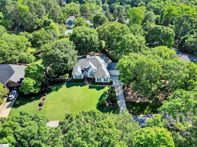 6 Shallow Creek Ct, Fountain Inn, SC 29644 - bird's eye view featuring a view of trees