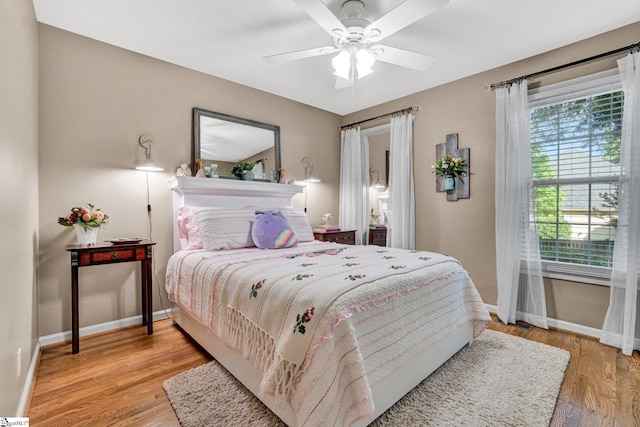 6 Shallow Creek Ct, Fountain Inn, SC 29644 - bedroom with light wood finished floors, baseboards, and ceiling fan