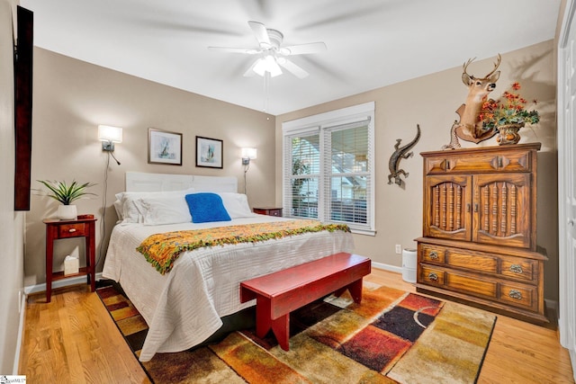 6 Shallow Creek Ct, Fountain Inn, SC 29644 - bedroom featuring baseboards, light wood finished floors, and ceiling fan