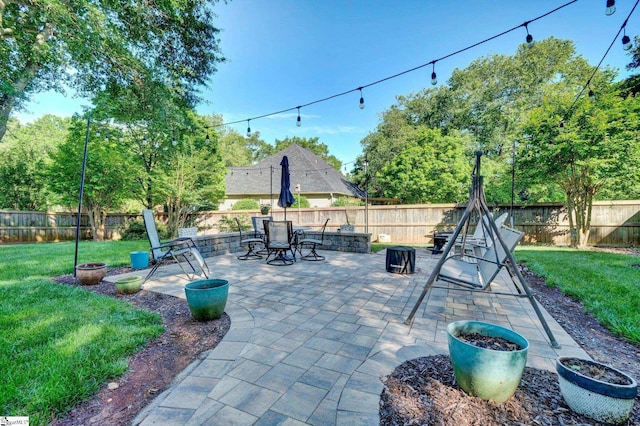 6 Shallow Creek Ct, Fountain Inn, SC 29644 - view of patio with a fenced backyard and outdoor dining area