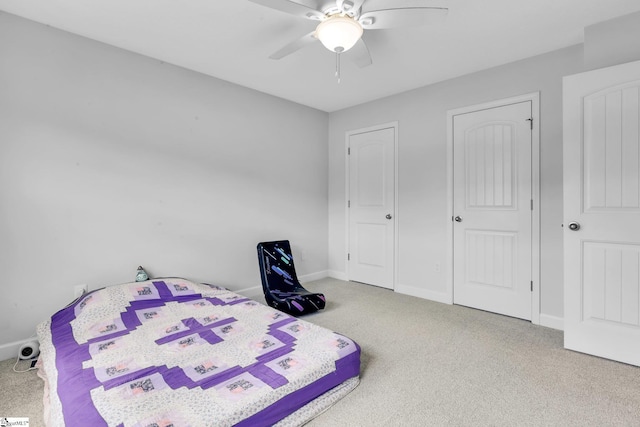 301 Highland Springs Loop, Inman, SC 29349 - bedroom featuring carpet flooring, baseboards, and a ceiling fan