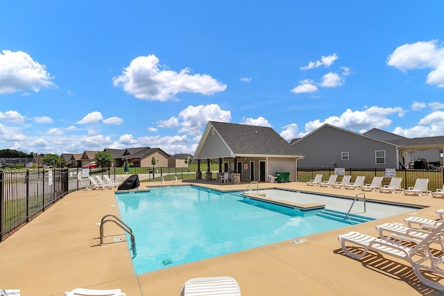 301 Highland Springs Loop, Inman, SC 29349 - community pool featuring fence, a patio area, and a residential view