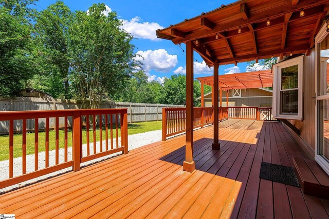 view of wooden terrace