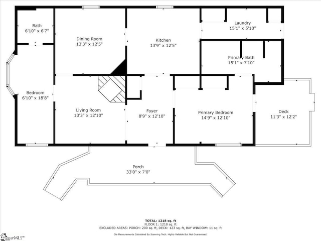 215 Rebecca St, Greenville, SC 29607 - floor plan / room layout