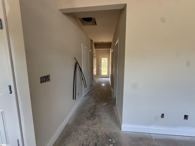 hall with baseboards