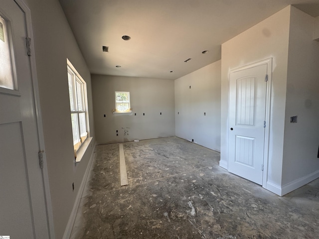 view of spare room