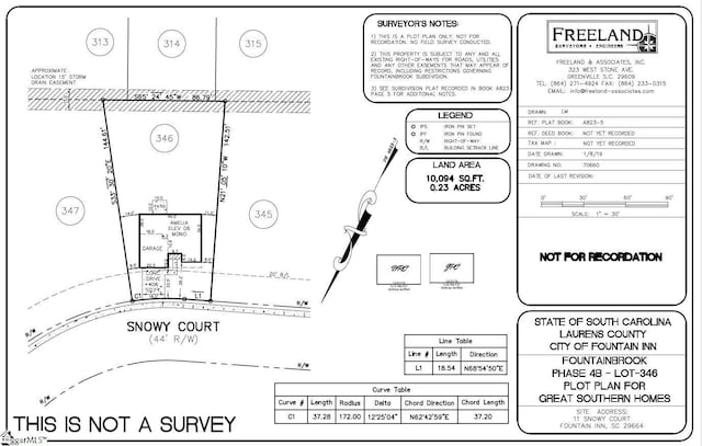 11 Snowy Ct, Fountain Inn, SC 29644 - parcel map