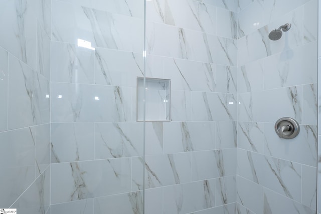 bathroom view of a tile shower