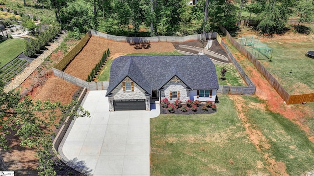 view from above of property