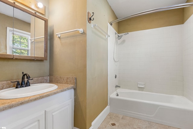 2028 Haven Ct, Boiling Springs, SC 29316 - full bath featuring bathtub / shower combination, baseboards, and vanity