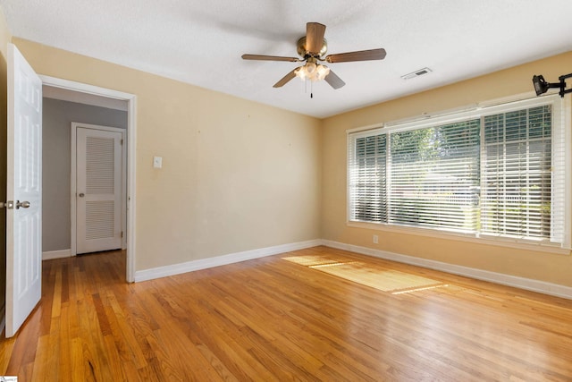 2028 Haven Ct, Boiling Springs, SC 29316 - empty room featuring baseboards, light wood-style flooring, and a ceiling fan
