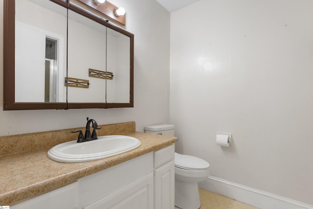 2028 Haven Ct, Boiling Springs, SC 29316 - full bathroom with toilet, vanity, tile patterned flooring, an enclosed shower, and baseboards