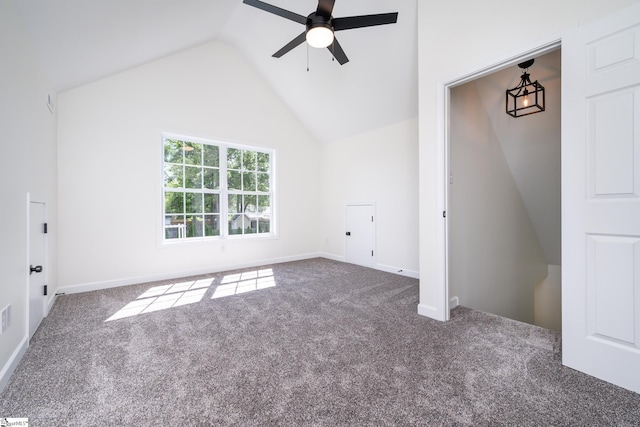 751 Running Creek Ln, Boiling Springs, SC 29316 - bonus room with ceiling fan, carpet, vaulted ceiling, and baseboards