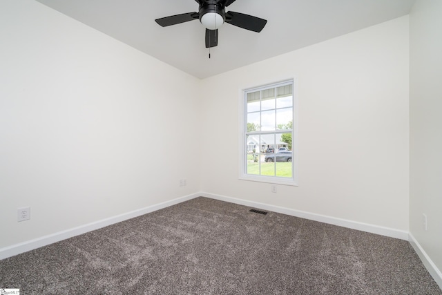 751 Running Creek Ln, Boiling Springs, SC 29316 - unfurnished room featuring dark carpet, baseboards, and ceiling fan