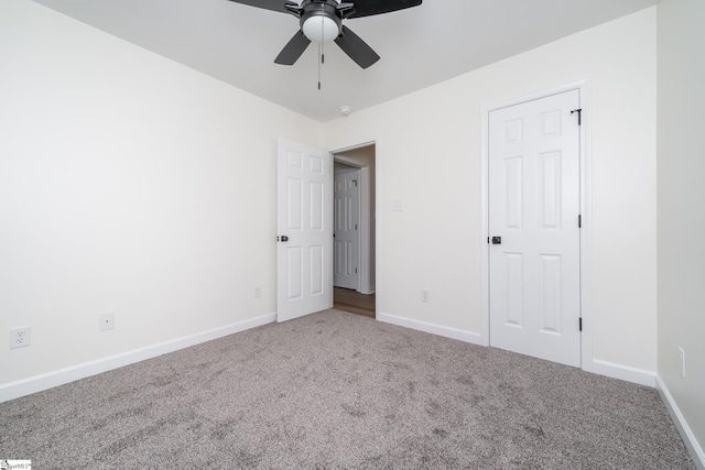 751 Running Creek Ln, Boiling Springs, SC 29316 - unfurnished bedroom with carpet floors, baseboards, and ceiling fan