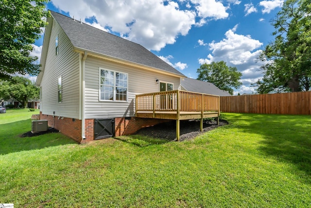 751 Running Creek Ln, Boiling Springs, SC 29316 - rear view of property featuring a deck, roof with shingles, and cooling unit