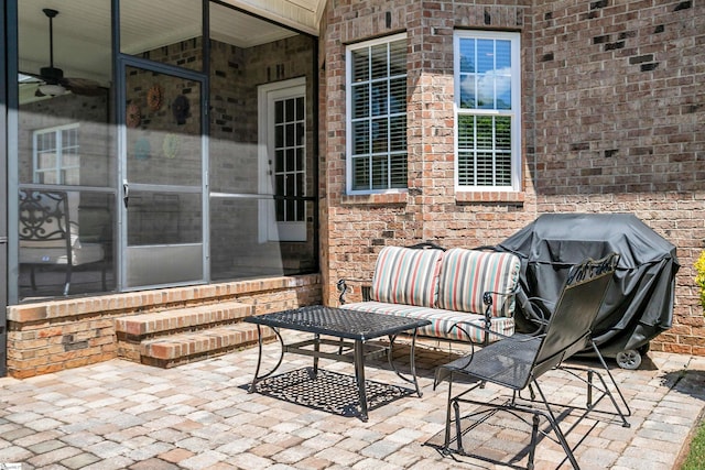 111 Tinsley Ct, Greenville, SC 29615 - view of patio / terrace with a ceiling fan