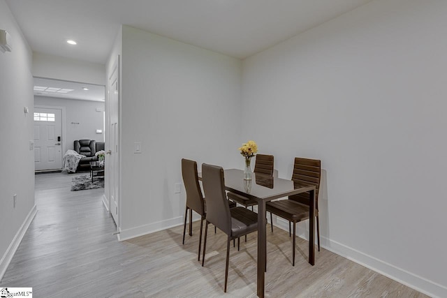 321 Aldworth Ln, Fountain Inn, SC 29644 - dining room with light wood finished floors, baseboards, and recessed lighting