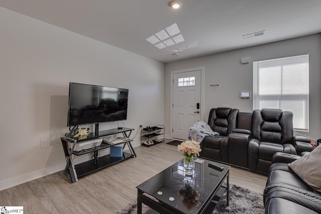 321 Aldworth Ln, Fountain Inn, SC 29644 - living room featuring light wood-style flooring and baseboards