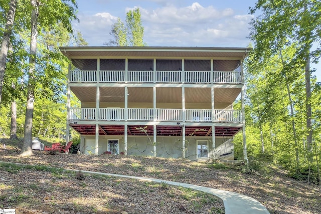 451 Cedar Creek Rd, Sunset, SC 29685 - rear view of house featuring a deck