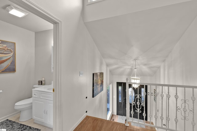 451 Cedar Creek Rd, Sunset, SC 29685 - corridor featuring baseboards and light wood finished floors