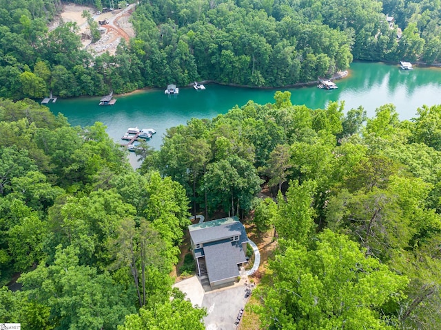 451 Cedar Creek Rd, Sunset, SC 29685 - aerial view of property's location with a large body of water and a forest