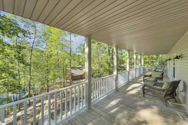 451 Cedar Creek Rd, Sunset, SC 29685 - deck featuring view of scattered trees