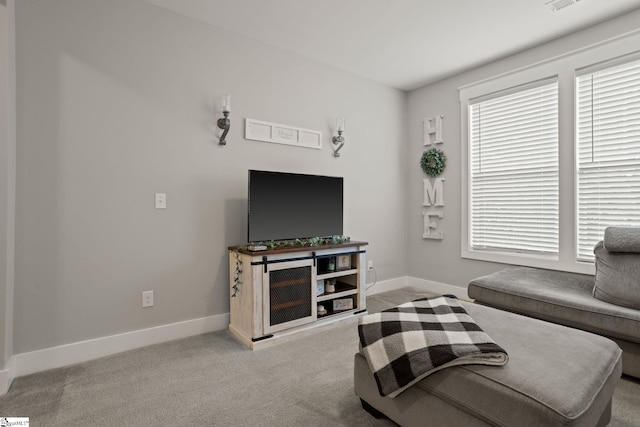 916 Lockhurst Dr, Simpsonville, SC 29681 - living area featuring baseboards, plenty of natural light, and carpet flooring