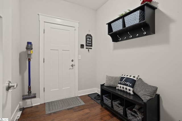 916 Lockhurst Dr, Simpsonville, SC 29681 - doorway with dark wood-type flooring and baseboards