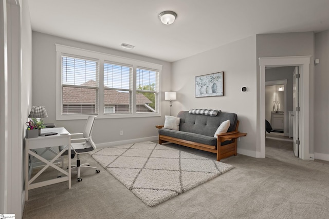 916 Lockhurst Dr, Simpsonville, SC 29681 - home office with carpet and baseboards